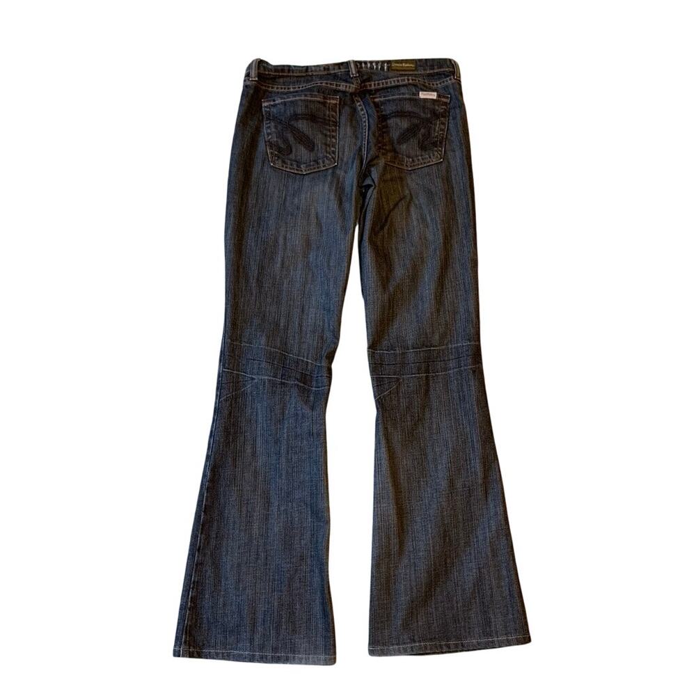 David Kahn Jeans Women Size 29 Nikki Wide Leg 30x32 Blue Bootcut Med Wash - Picture 6 of 12